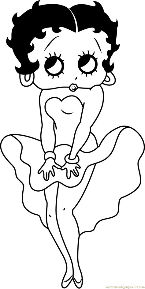 coloring page  betty boop coloring pages coloringpagescom