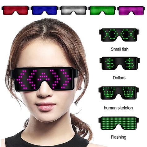 1 Pcs Led Glasses Light Up Flashing Sunglasses Eyewear Nightclub Party