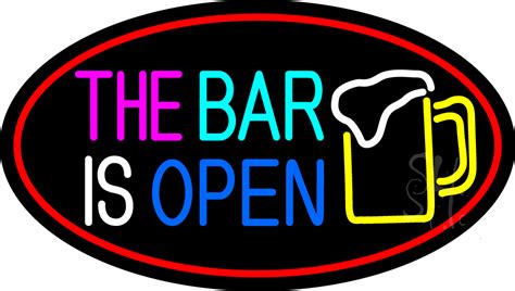 This Bar Is Open With Beer Mug Led Neon Sign Tiki Bar Open Neon Signs