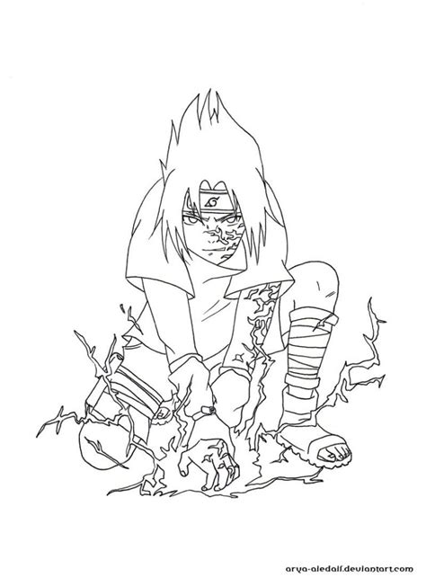 Desenho Do Sasuke Para Colorir Imprimir E Pintar