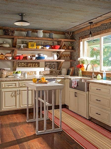 The exposed front that protrudes out past the edge of the cabinets also adds an extra dose of. They Made a Farmhouse Fresh | Create a Rustic Farmhouse ...