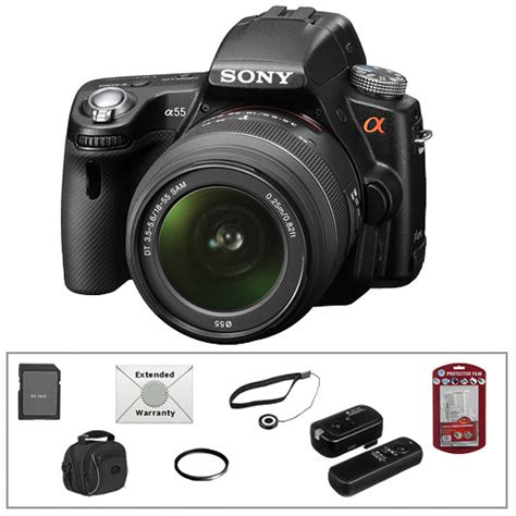 Sony Alpha Slt A55 Dslr Digital Camera W18 55mm Lens And Basic