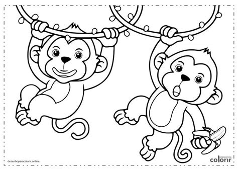 Desenho De Macacos Para Colorir Learnbraz