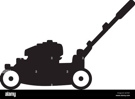 Lawn Mower Silhouette Stock Vector Image And Art Alamy