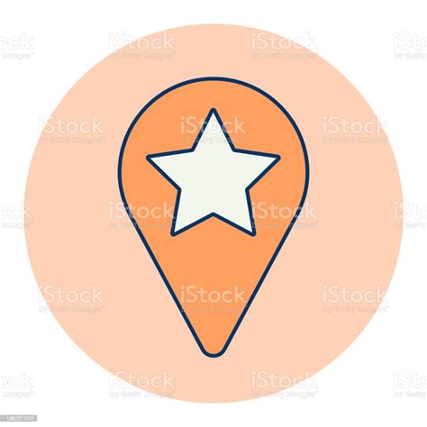 Star Favorite Pin Map Icon Map Pointer Markers Stock Illustration