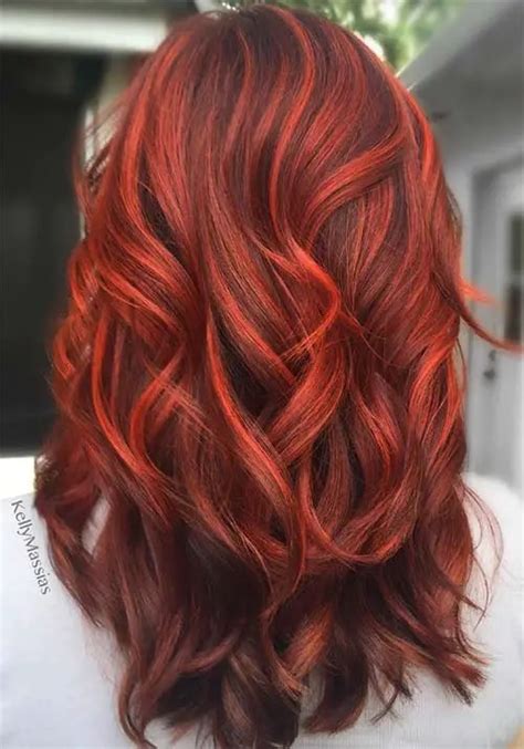Dark Brown Hair With Bright Red Highlights Toeropongilmu
