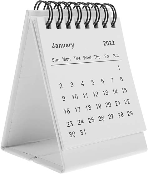 Ichudan Mini Desk Calendar 2022 Standing Flip Desk Calendar 2022
