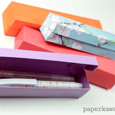 Origami Hinged T Box Tutorial Diy Paper Kawaii