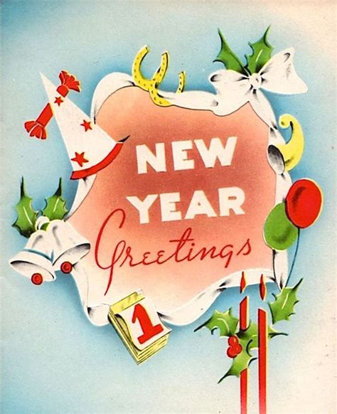 Vintage New Year Greetings Vintage Happy New Year Happy New Years Eve