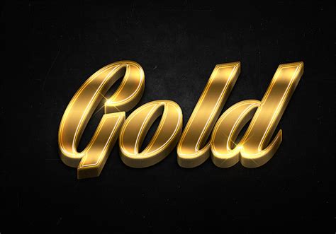 33 3d Shiny Gold Text Effects Preview Psd In Editable Psd Format Free