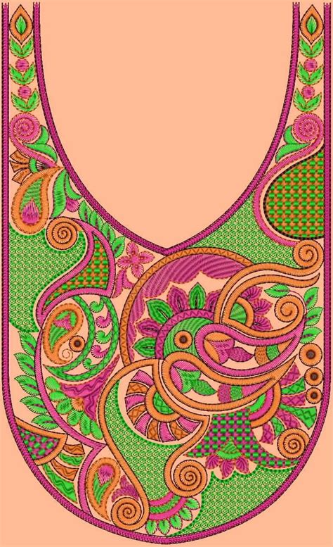 Latest A Z Neck Embroidery Designs ~ Embdesigntube Embroidery Designs