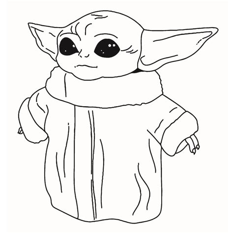 Star Wars Baby Yoda Coloring Pages Star Wars Baby