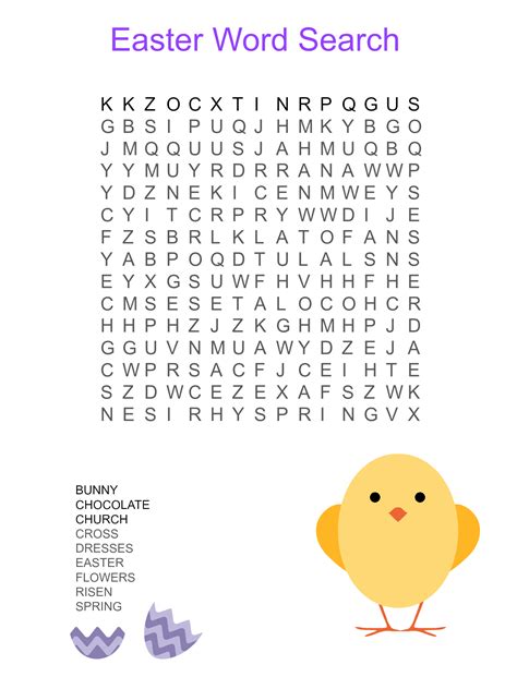 Easter Word Search Puzzle Lots Of Easter Time Fun For The
