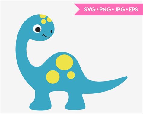 Cute Dinosaur Svg Cut File For Cricut And Silhouette Digital Etsy