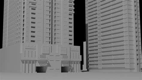 2 High Rise Buildings 3d Model Cgtrader