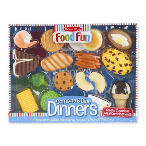 Combine And Dine Dinners 18 Piece Set Melissa And Doug Play Food