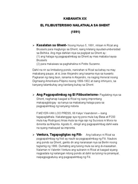 Buod Ng Kabanata 19 Ang Mitsa Sa El Filibusterismo