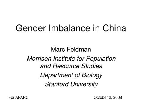 Ppt Gender Imbalance In China Powerpoint Presentation Free Download