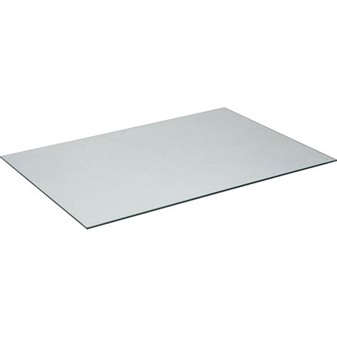 Bureau design avec plateau coulissant bois et gris quint. Plateau de table verre, L.140 x l.72 cm x Ep.8 mm | Leroy ...