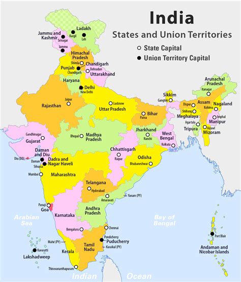 The capital of india is: States and union territories of India - Wikipedia