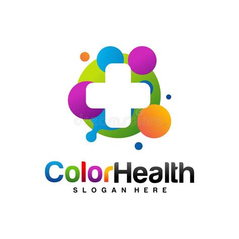 Colorful Health Logo Design Concept Vector Health Logo Template Icon