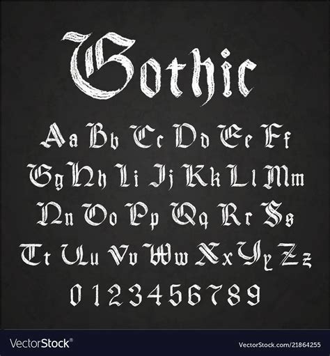 Gothic Script Gothic Lettering Tattoo Lettering Alphabet Hand