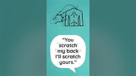 You Scratch My Back Ill Scratch Yours Equivalent Saying In Spanish 73 Youtube