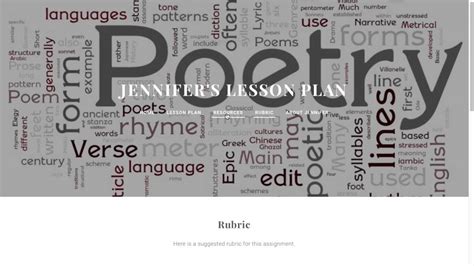 poetry lesson plan youtube
