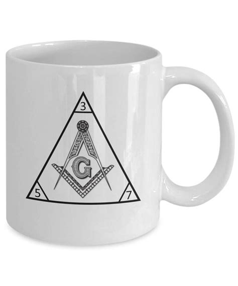 Freemason Coffee Mug Masonic Triangle Symbol 357 Lodge Etsy