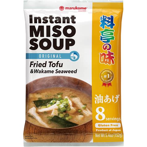 Ryotei No Aji Miso Soup Fried Tofu Products Marukome