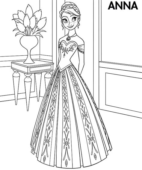 Princess Anna Coloring Pages Coloring Home
