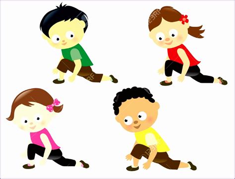 6 Children Fitness Clip Art Work Out Picture Media Work Out Picture
