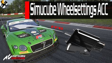 Assetto Corsa Competitione Simucube Settings German YouTube