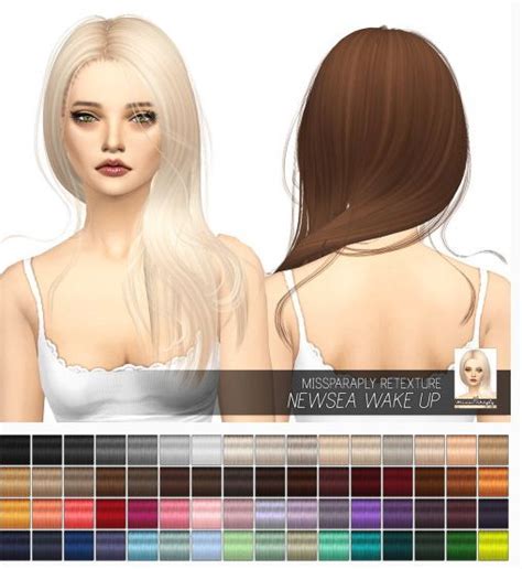 Miss Paraply Newsea Wake Up Solids • Sims 4 Downloads Sims Hair