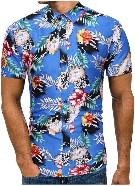 Obestseller Hawaiihemd Herren Kurzarm Hawaiihemden Druck Strand Beach Palmen Aloha Kokosnuss