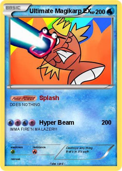 Evolve magikarp into gyarados during the event or up to two hours afterwards to get a pokemon that knows. Pokémon Ultimate Magikarp EX - Splash - My Pokemon Card
