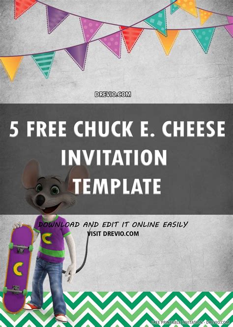 Chuck E Cheese Invitations Printable