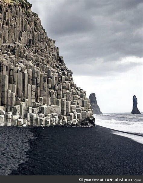 Reynisfjara A Black Sand Beach Found On The South Coast Of Iceland