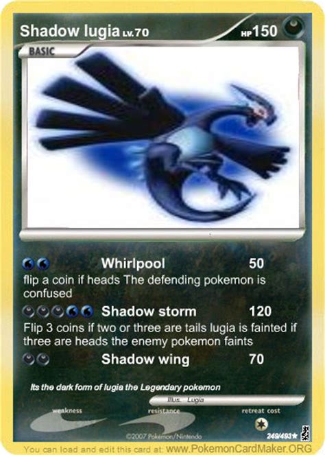 I layer on a special mix of adhesive holographic vinyl. Shadow Lugia card by Naruto522 on DeviantArt