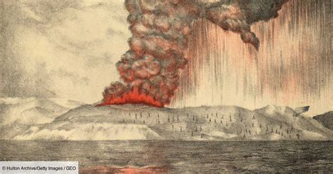 26 Août 1883 Quand Le Volcan Krakatoa Produisait Lune Des éruptions