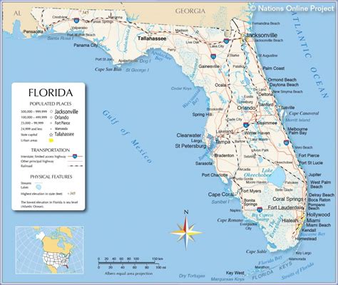 Reference Maps Of Florida Usa Nations Online Project