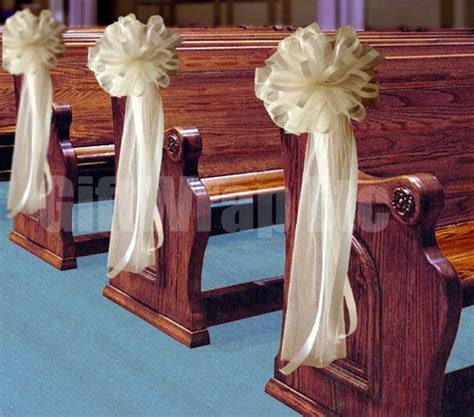 Custom listing | Church wedding decorations, Church pew wedding