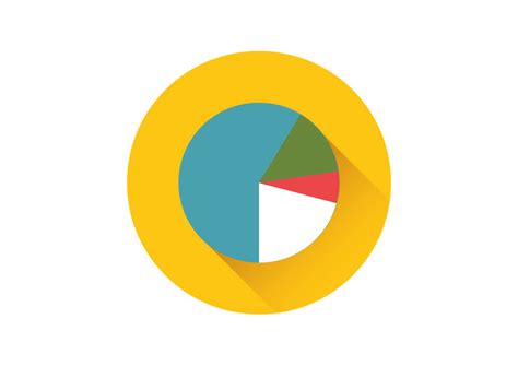 Pie Chart Flat Vector Icon Superawesomevectors