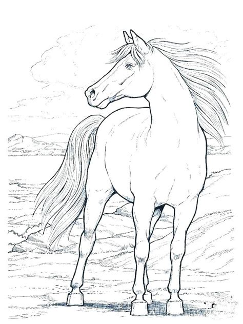 Galloping Horse Coloring Pages At Free Printable