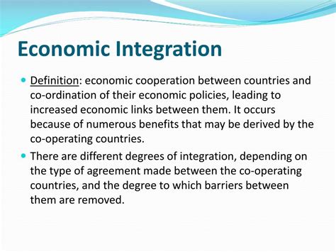 Ppt Economic Integration Powerpoint Presentation Free Download Id