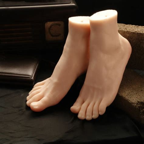 One Pair High Quality Silicone Feet Model Male Feet Models Men S Foot Mannequin Ebay