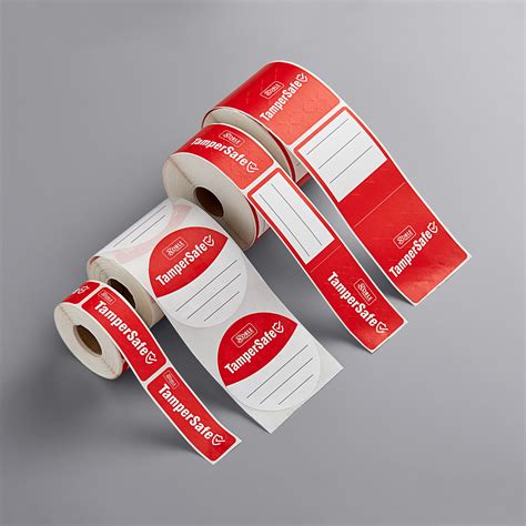 Tampersafe 1 X 3 Customizable Red Paper Tamper Evident Label 250roll