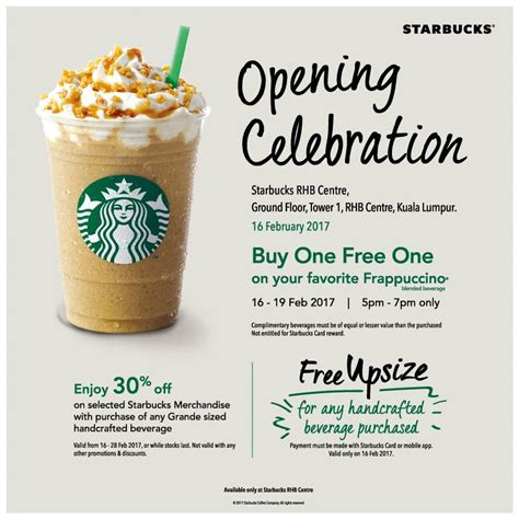 Treat yourself to your favorite cup of joe with a starbucks gift card. Starbucks Frappuccino Buy 1 Free 1 5PM - 7PM, 30% OFF ...