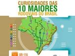 Infográfico Curiosidades das maiores rodovias do Brasil