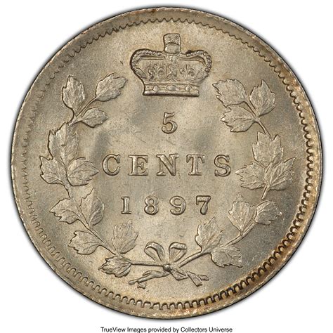 1897 Five Cent Silver Pricing Guide Canada Coin Prices